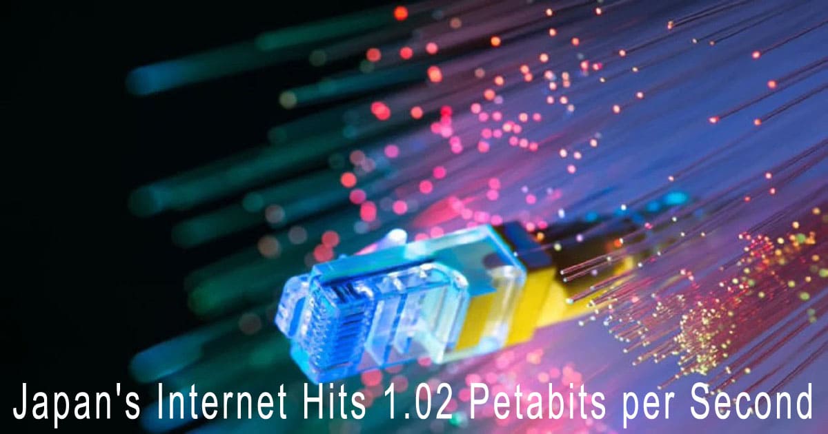 Japan's Internet Hits 1.02 Petabits per Second