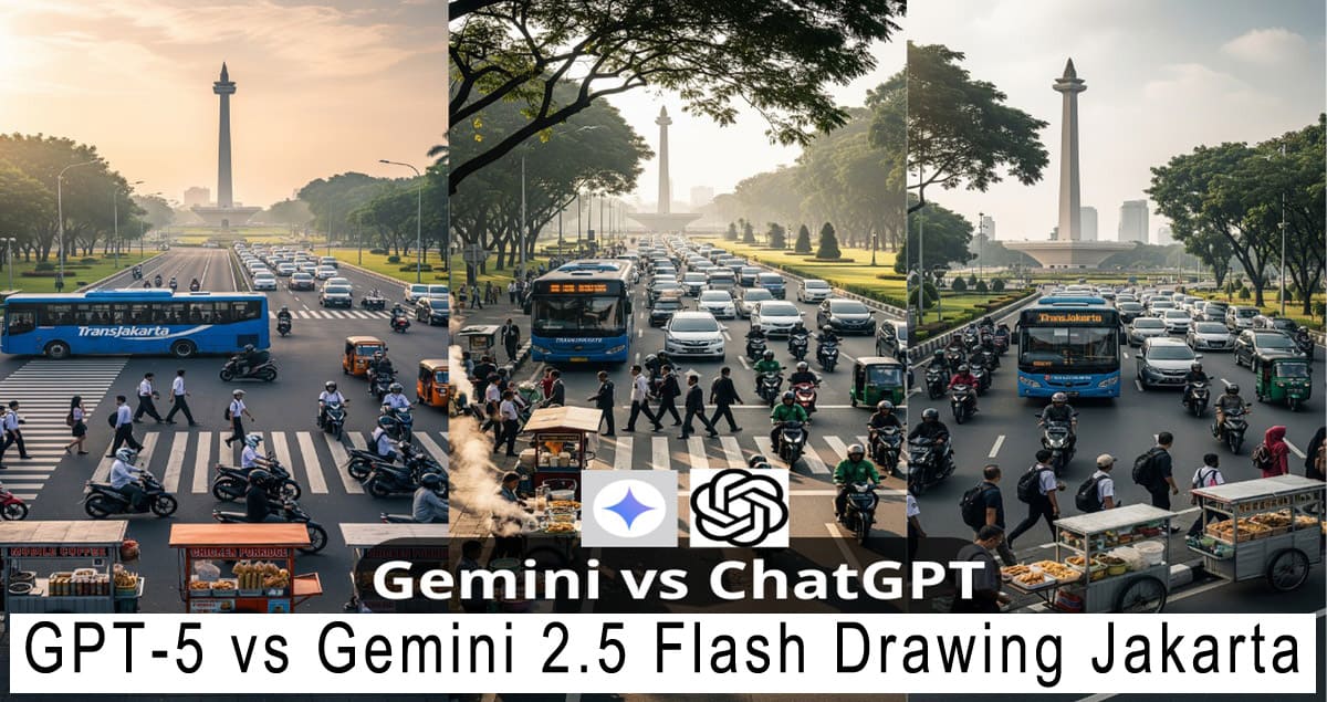 GPT-5 vs Gemini 2.5 Flash Drawing Jakarta